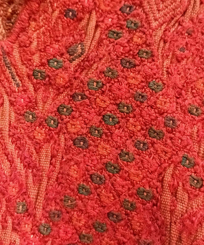 Vintage Guatemalan huipil with handwoven Mayan embroidery