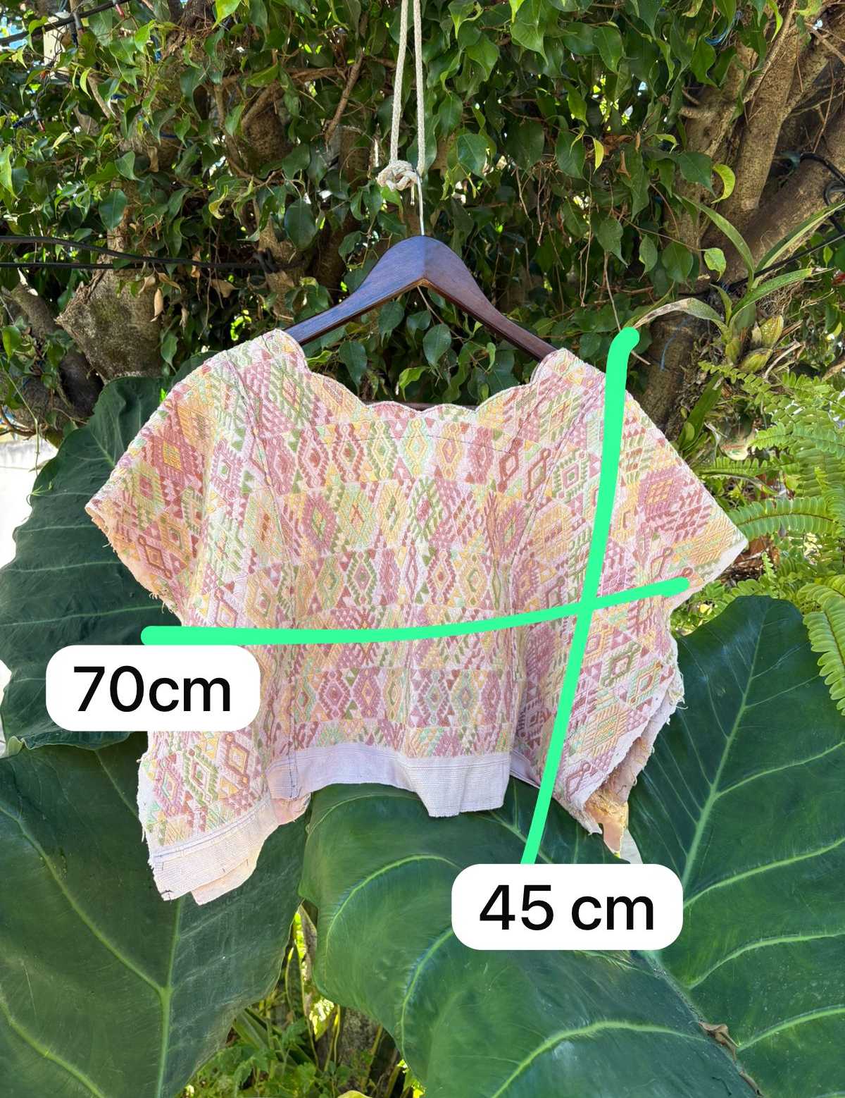 (Reservado para Anne) Huipil de Cobán pastel y tzute de Nebaj