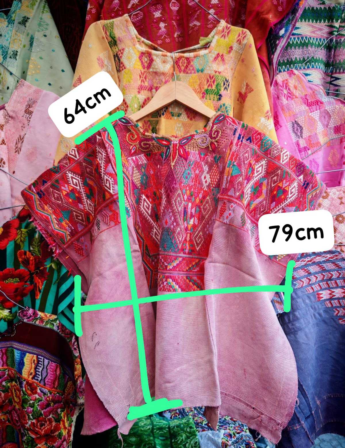 Huipil rosa de Chichicastenango #1-56