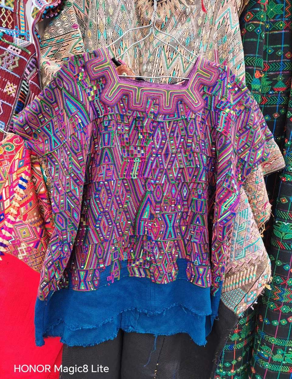 Blue and pink Nebaj huipil #5-411