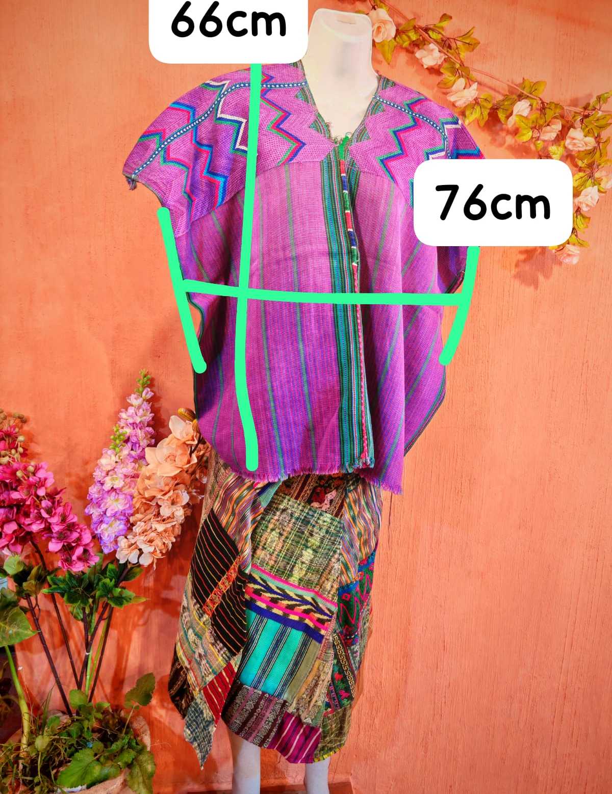 Purple zigzag huipil #4-17