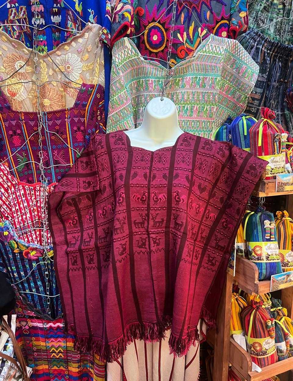 Ruby red San Lucas Toliman huipil #5-241