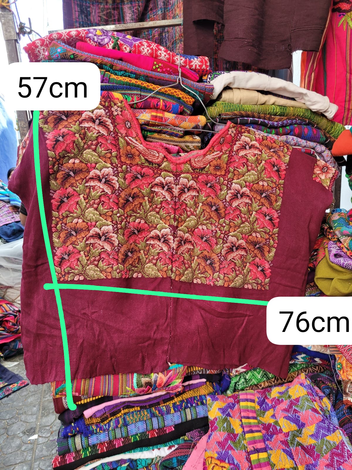 Red floral Comalapa huipil for Sarah