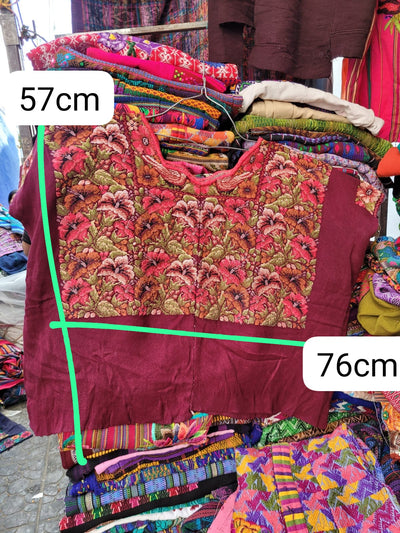 Red floral Comalapa huipil for Sarah