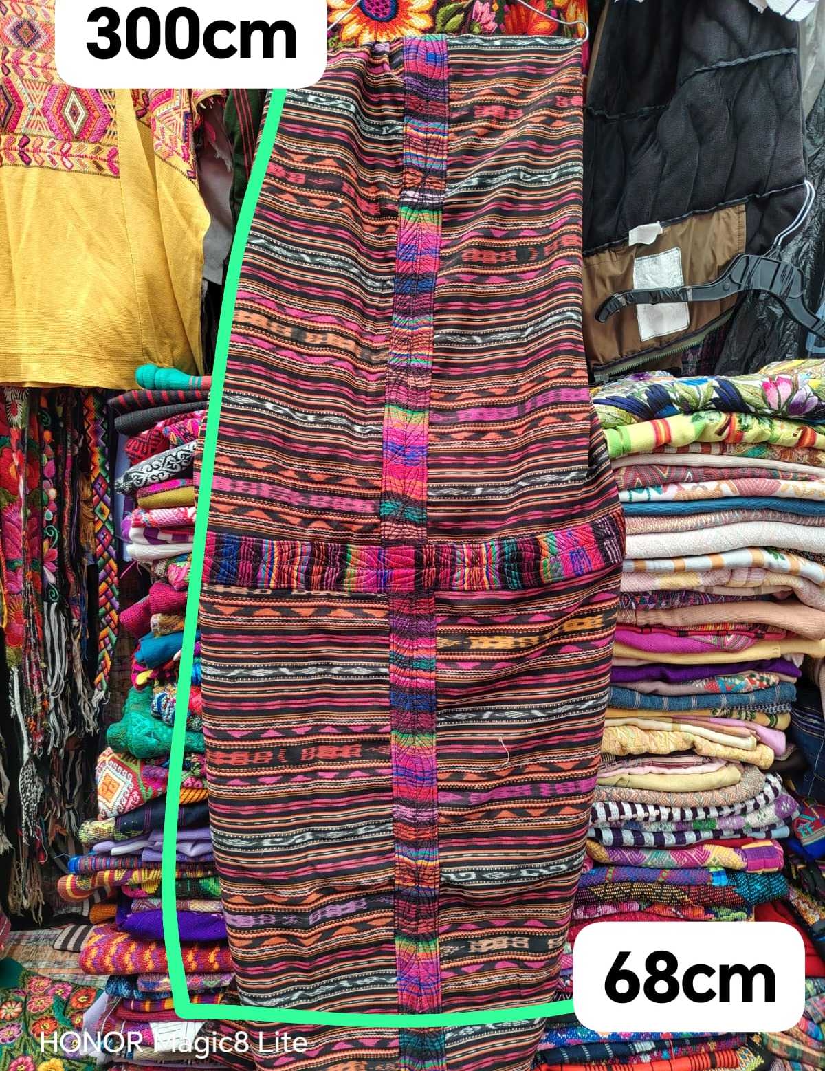 Pink striped Ikat Chichicastenango corte #4-152