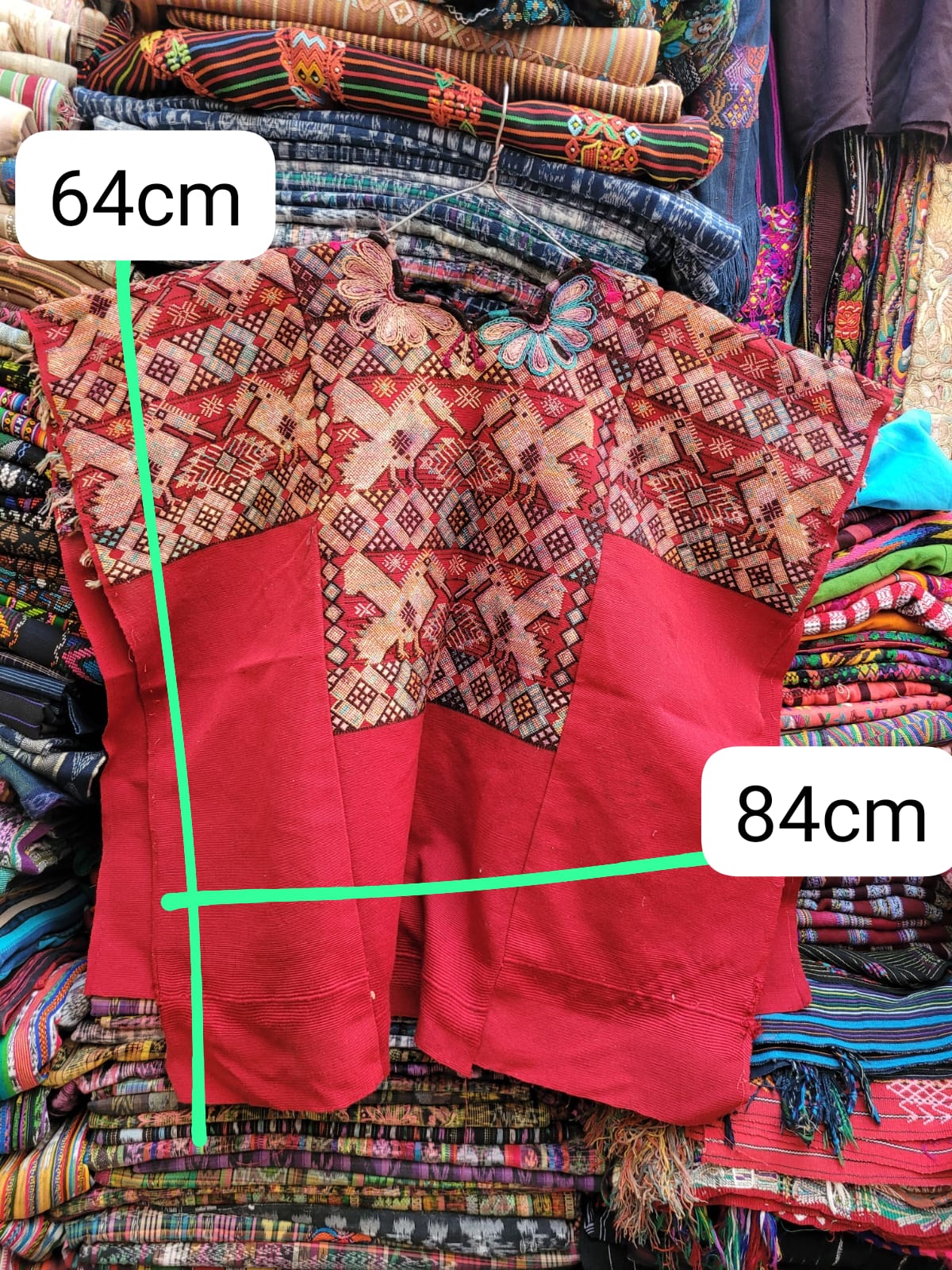Red and gold Chichi huipil for Rena