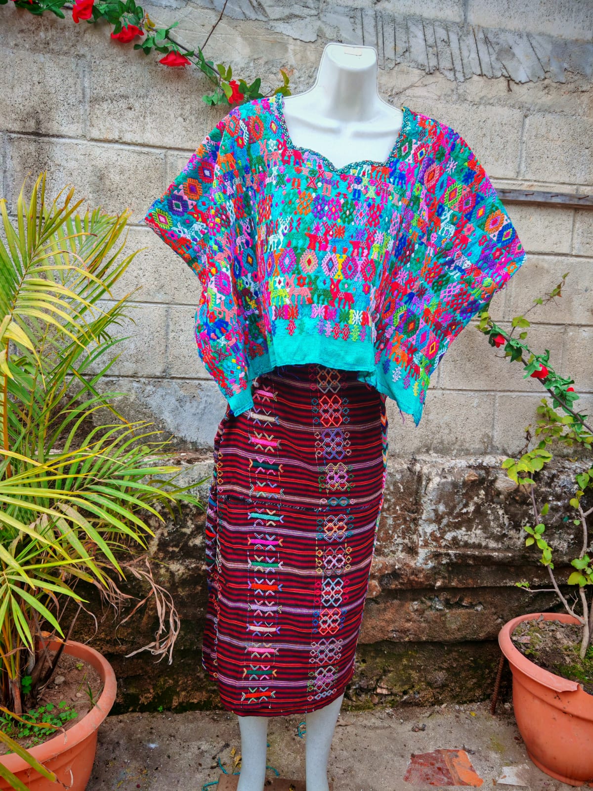 Turquoise Coban huipil (Reserved for Laura)