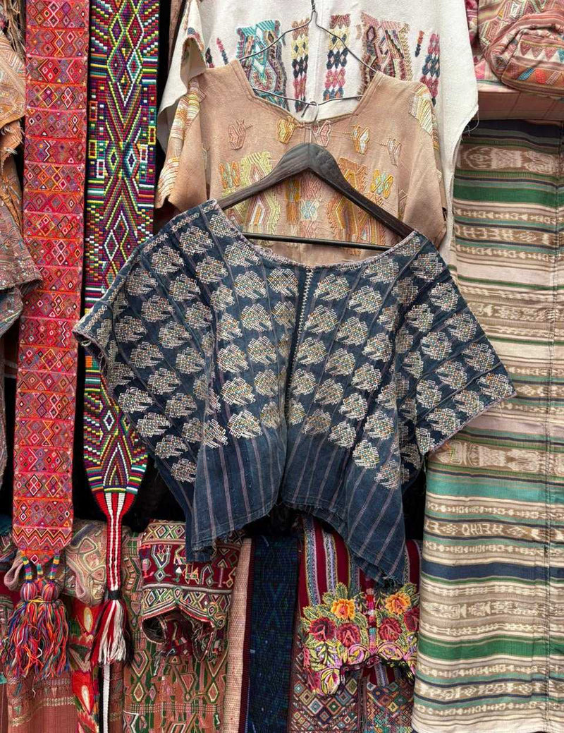 (Reserved for Suzanne) Indigo Nahuala huipil #2-100