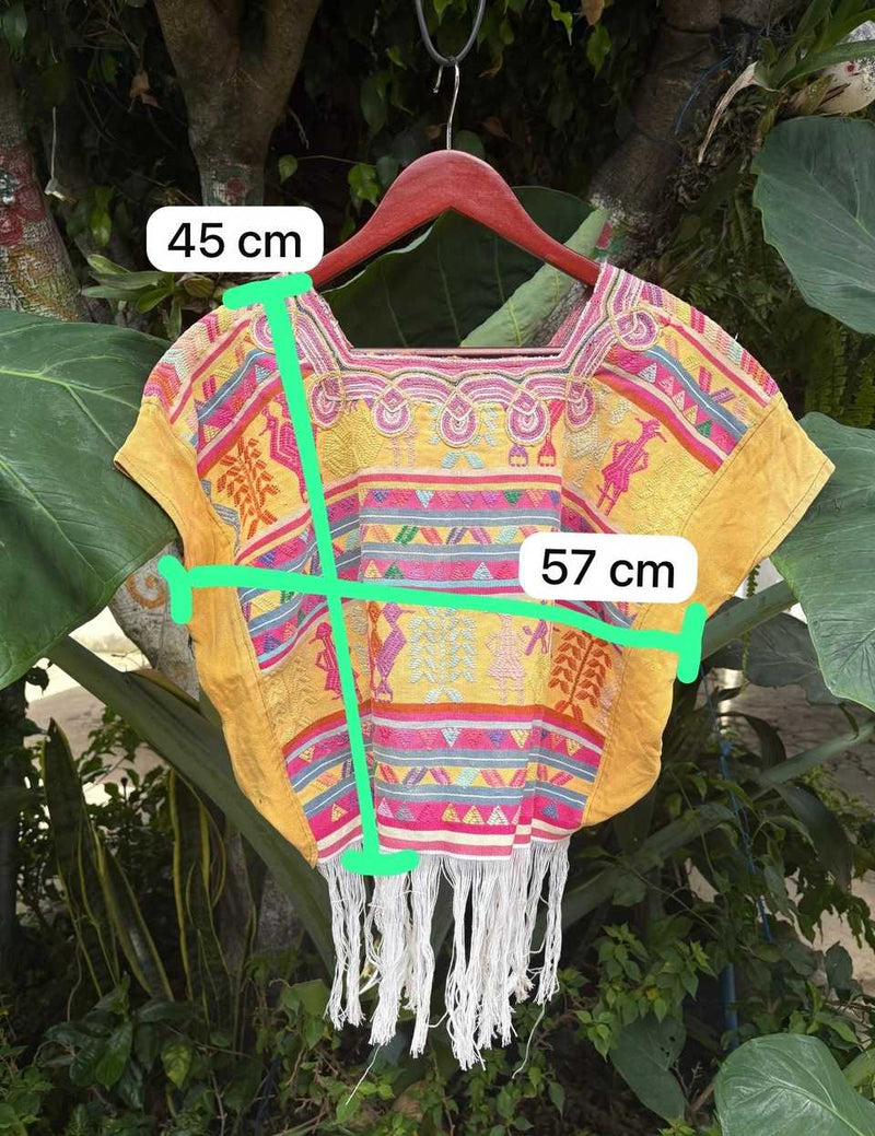 Yellow and Pink Nebaj Huipil #6-196