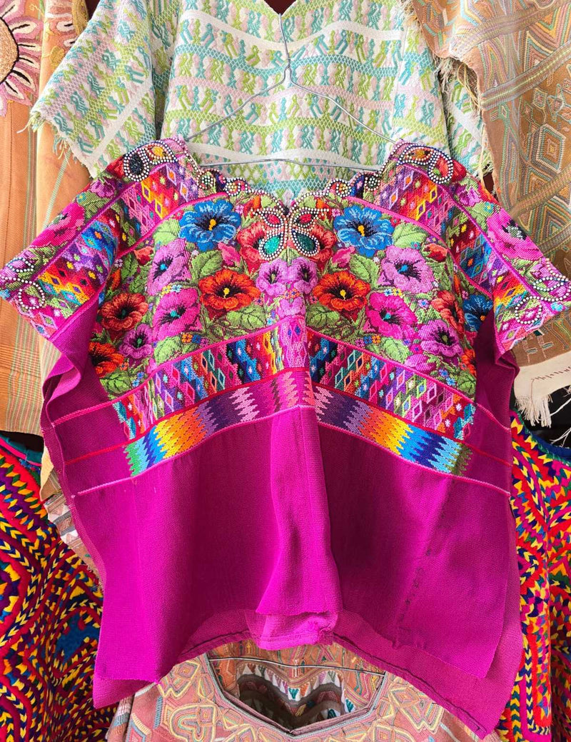 Bright Fuchsia Comalapa Huipil #6-251