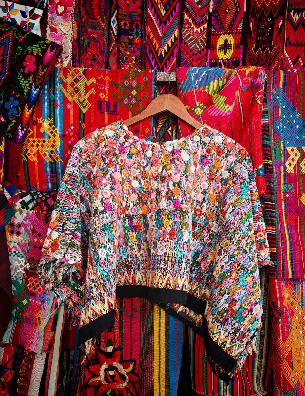 Colourful Rococo Coban Huipil #6-289