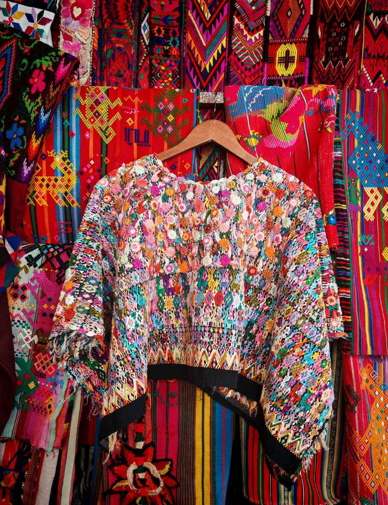 Colourful Rococo Coban Huipil #6-289