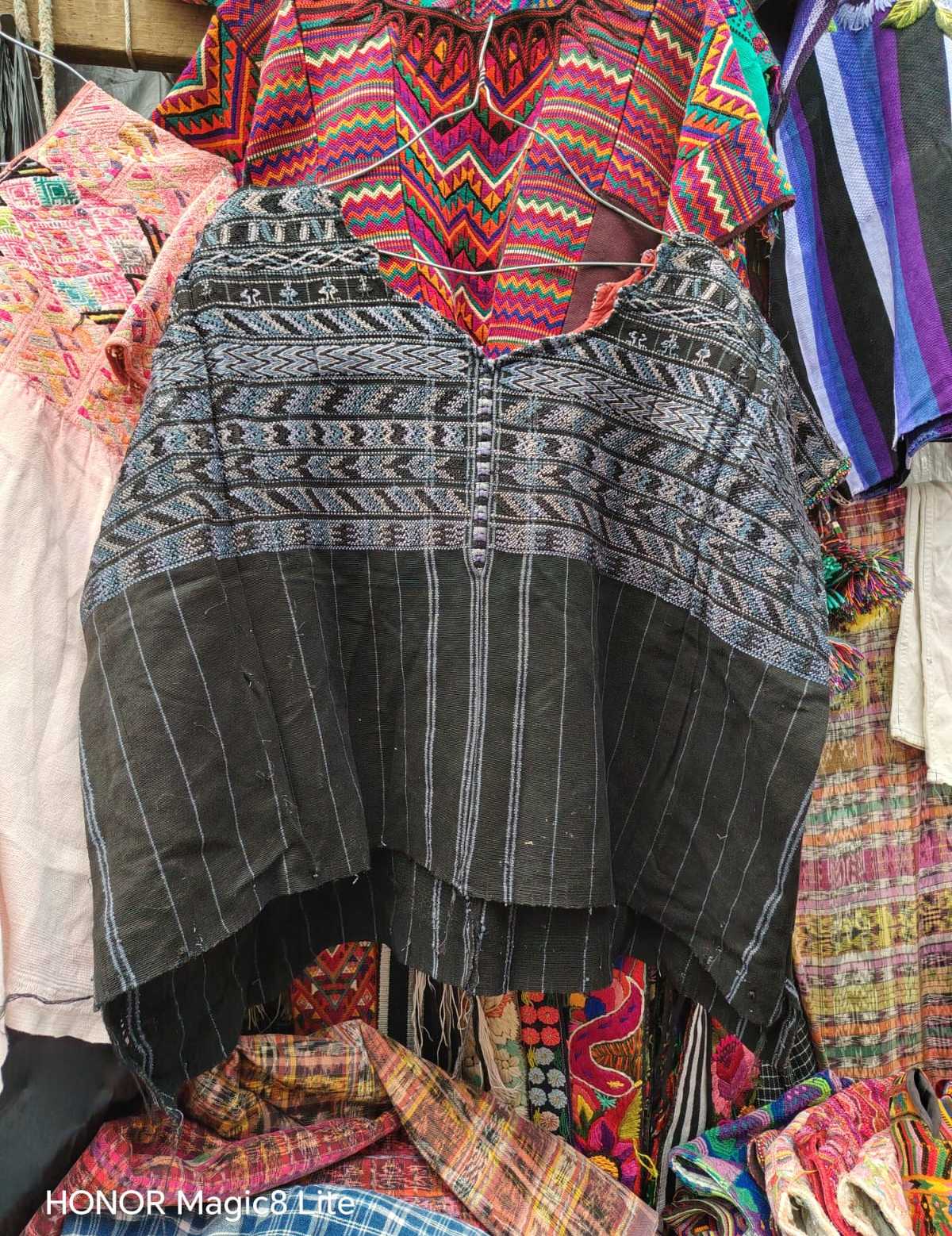 Black and grey Comalapa huipil #4-58