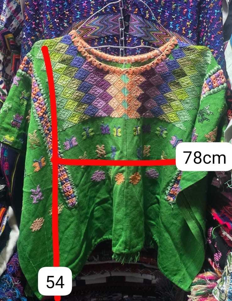(reserved for Sarah) Kelly green Patzicia huipil #2-55