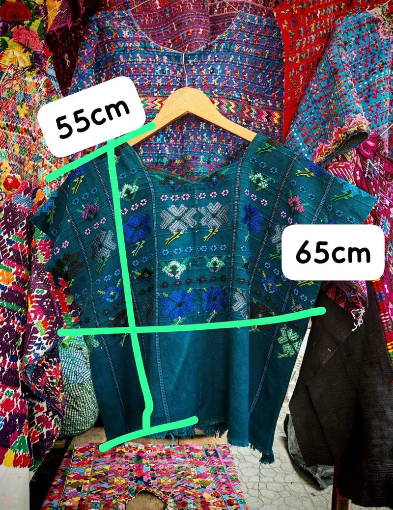 Turquoise San Lucas Toliman huipil #6-46