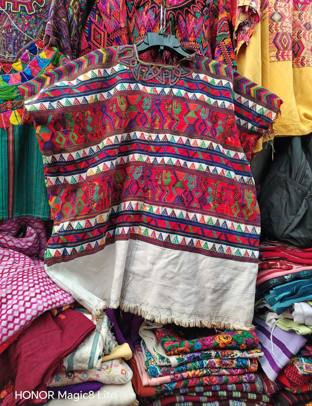 Traditional red and white Nebaj huipil #4-237