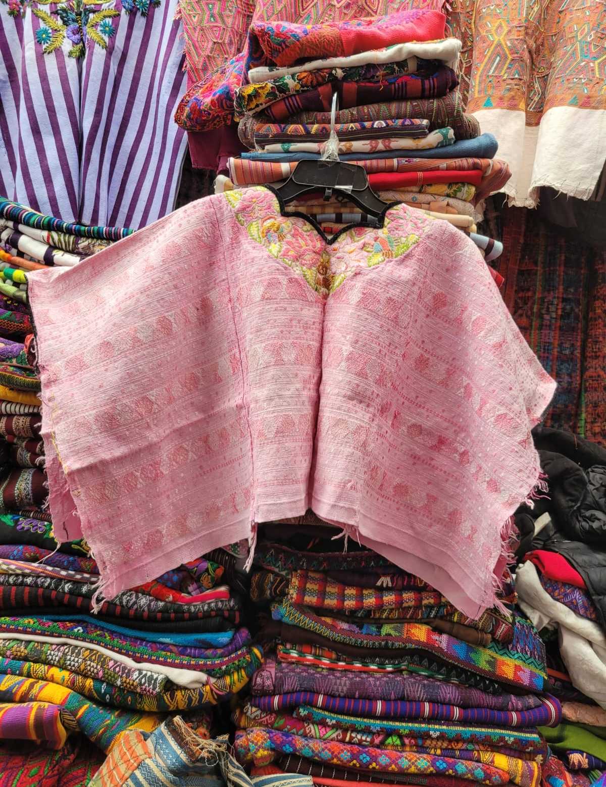 Pale pink Coban huipil #3-9