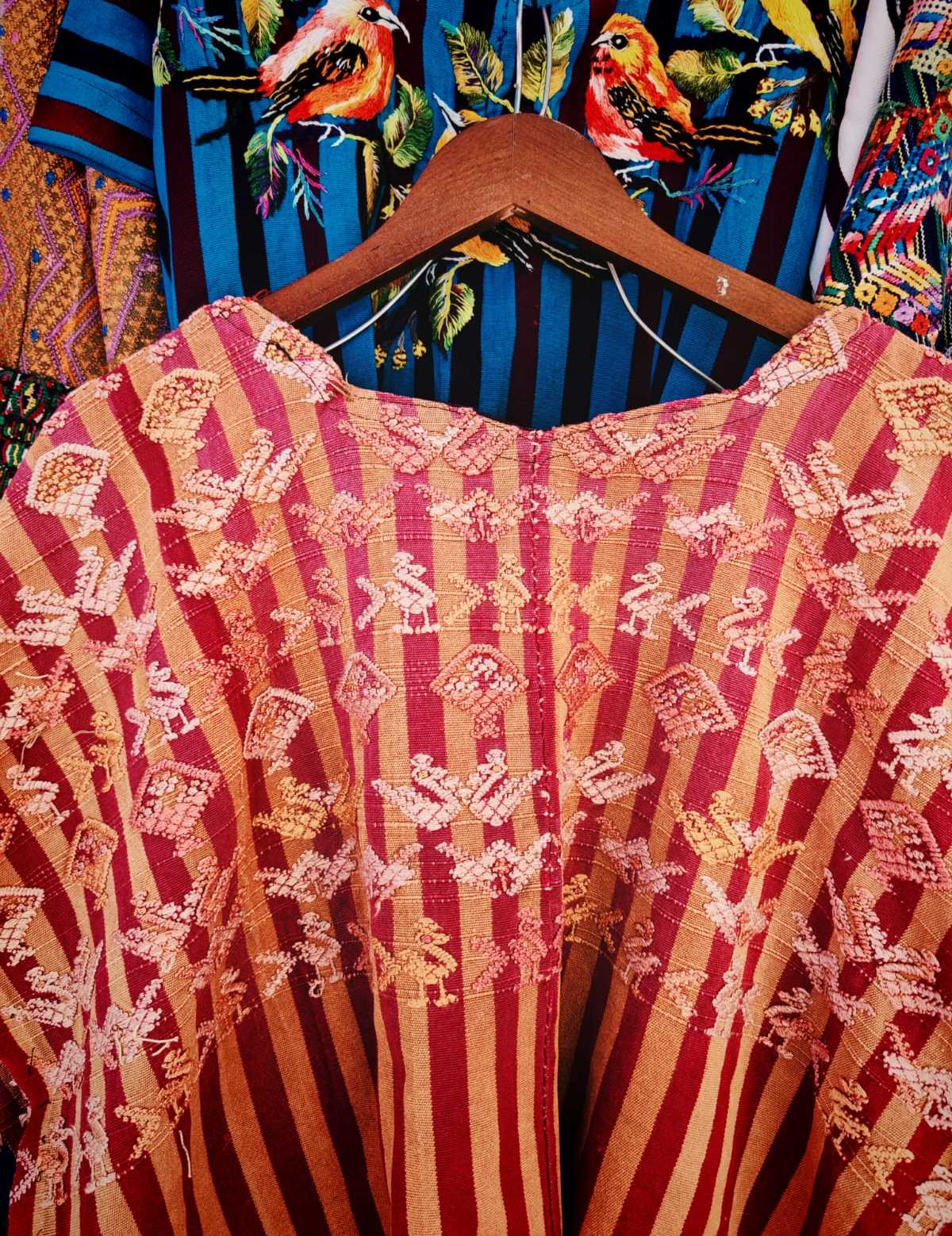 Red and clay Colotenango huipil #2-16