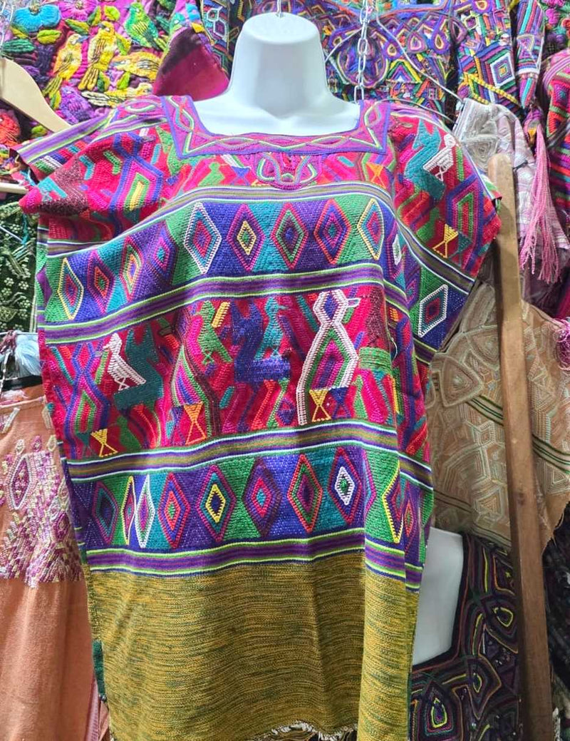 Brightly coloured Nebaj huipil #6-123