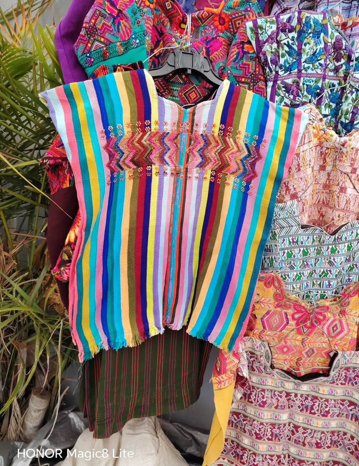Colourful striped zigzag Atitlan huipil #4-196