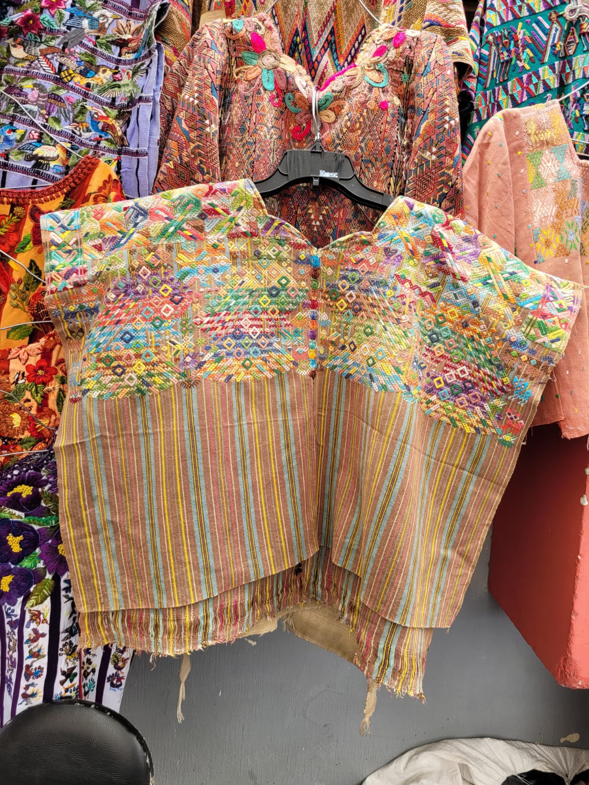 Biscuit and blue Nahuala huipil for Sarah