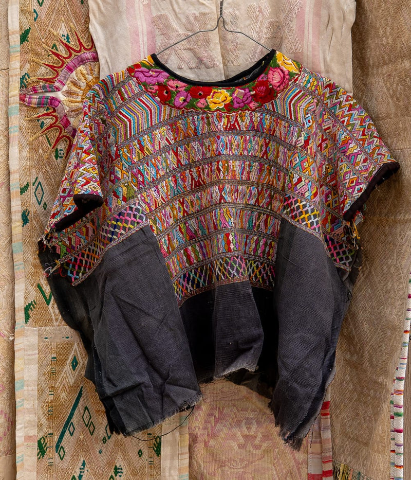 Floral neckline San Juan Cotzal huipil (reserved for Sarah)