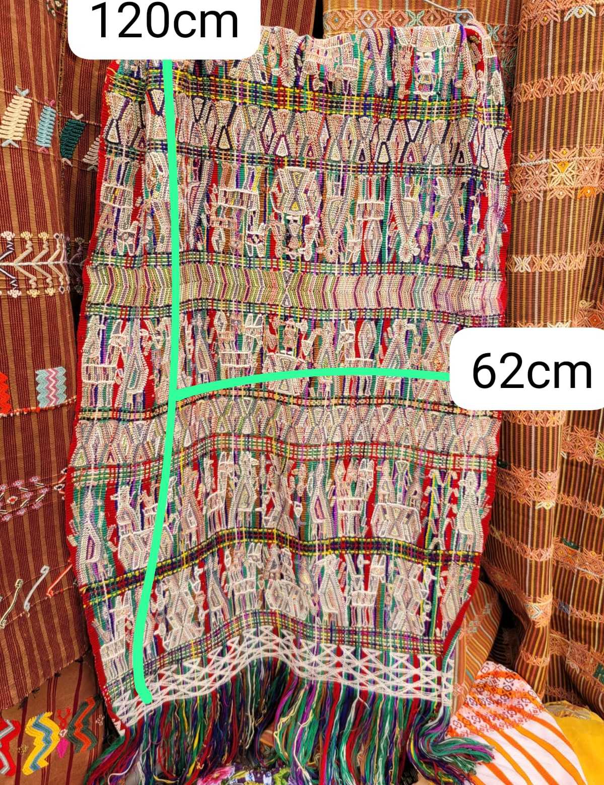 Colourful Nebaj tzute #2-69