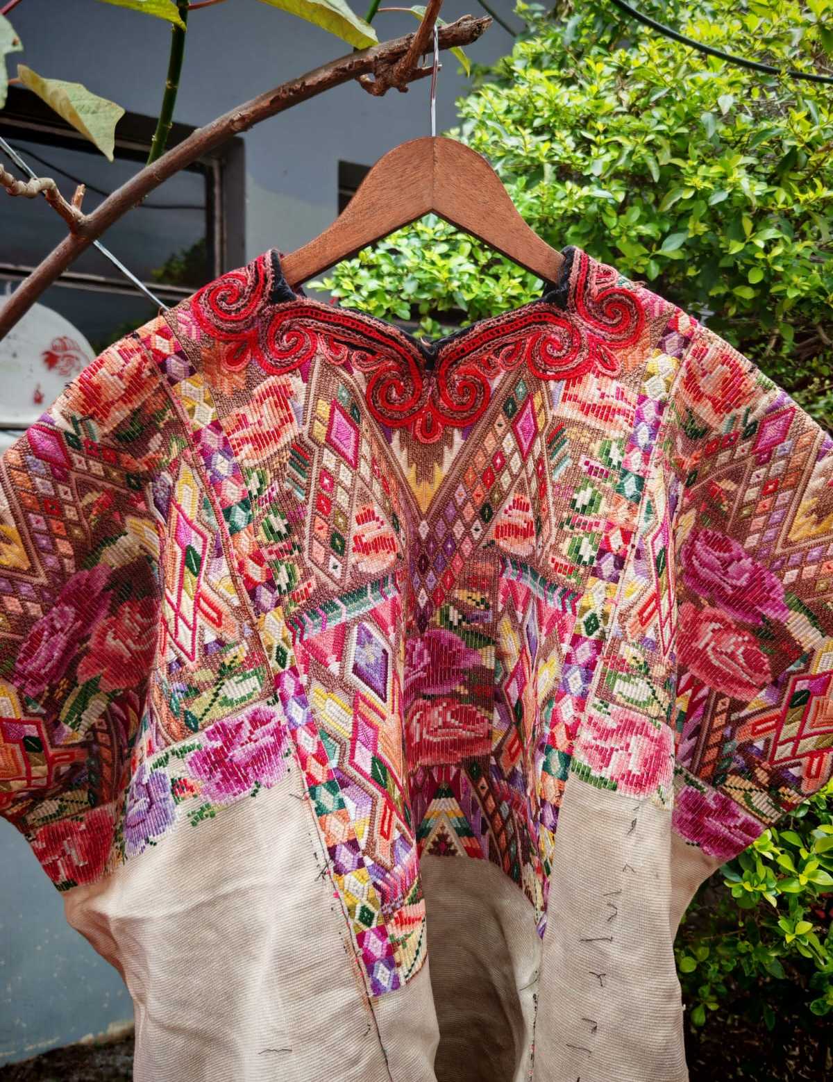 (Reserved for Yesenia) Floral and geometric Chichicastenango huipil #5-200