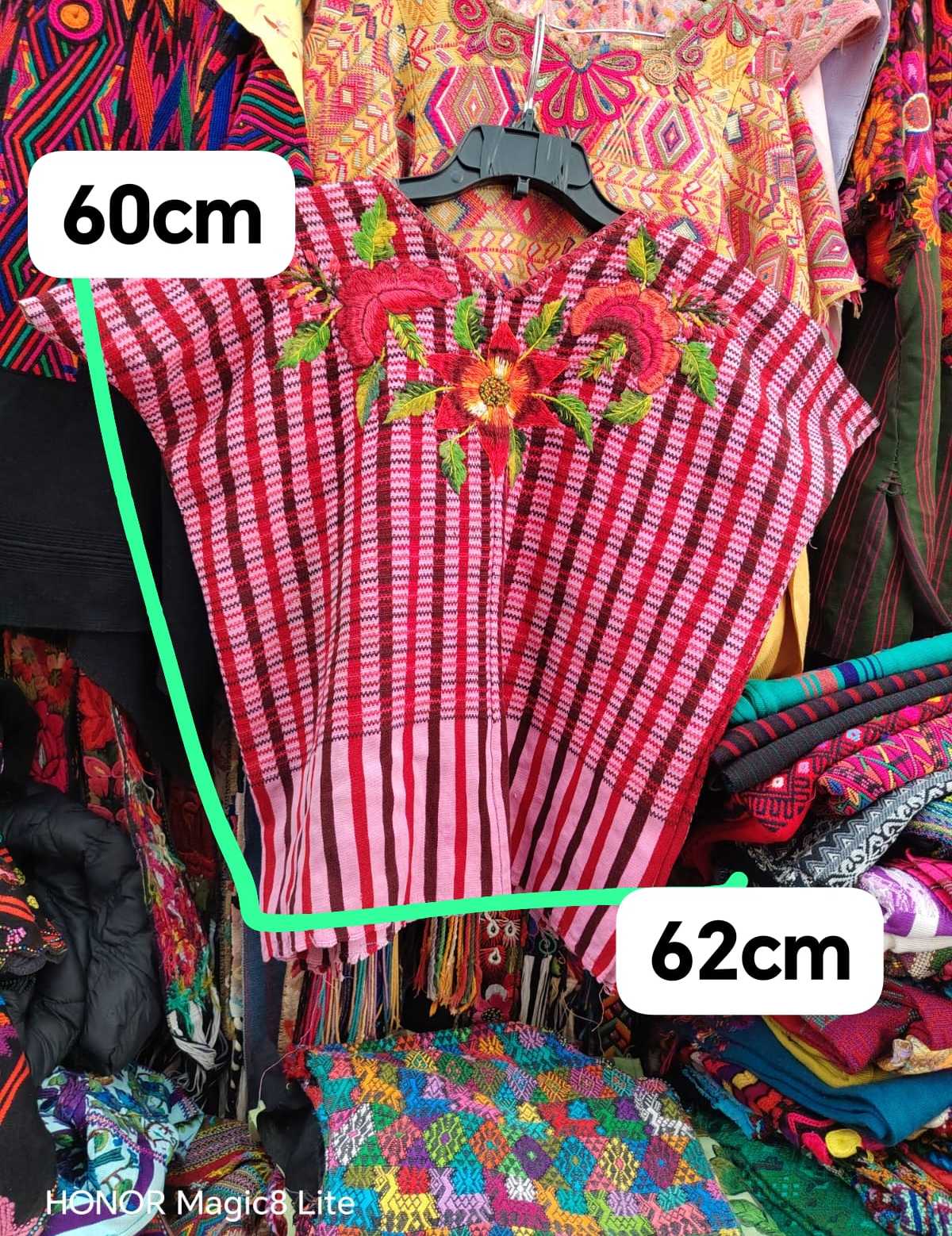 Red gingham Santiago huipil #4-171