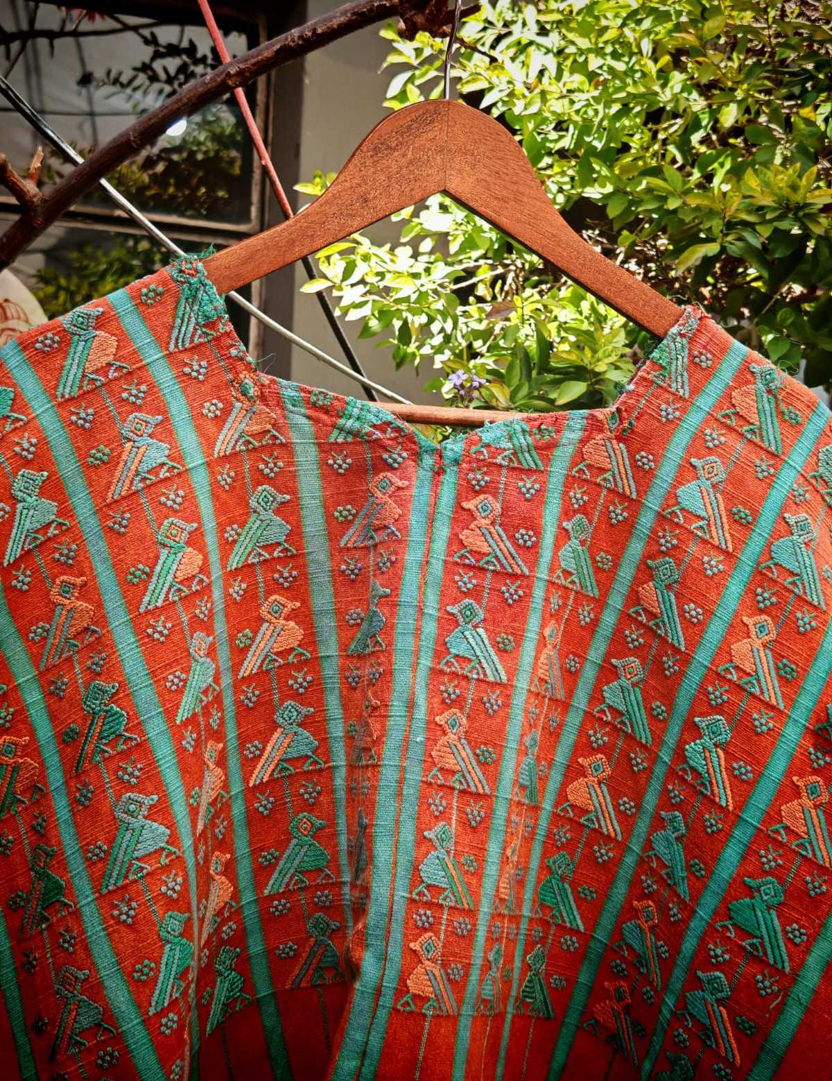 Orange San Lucas Toliman huipil #2-83