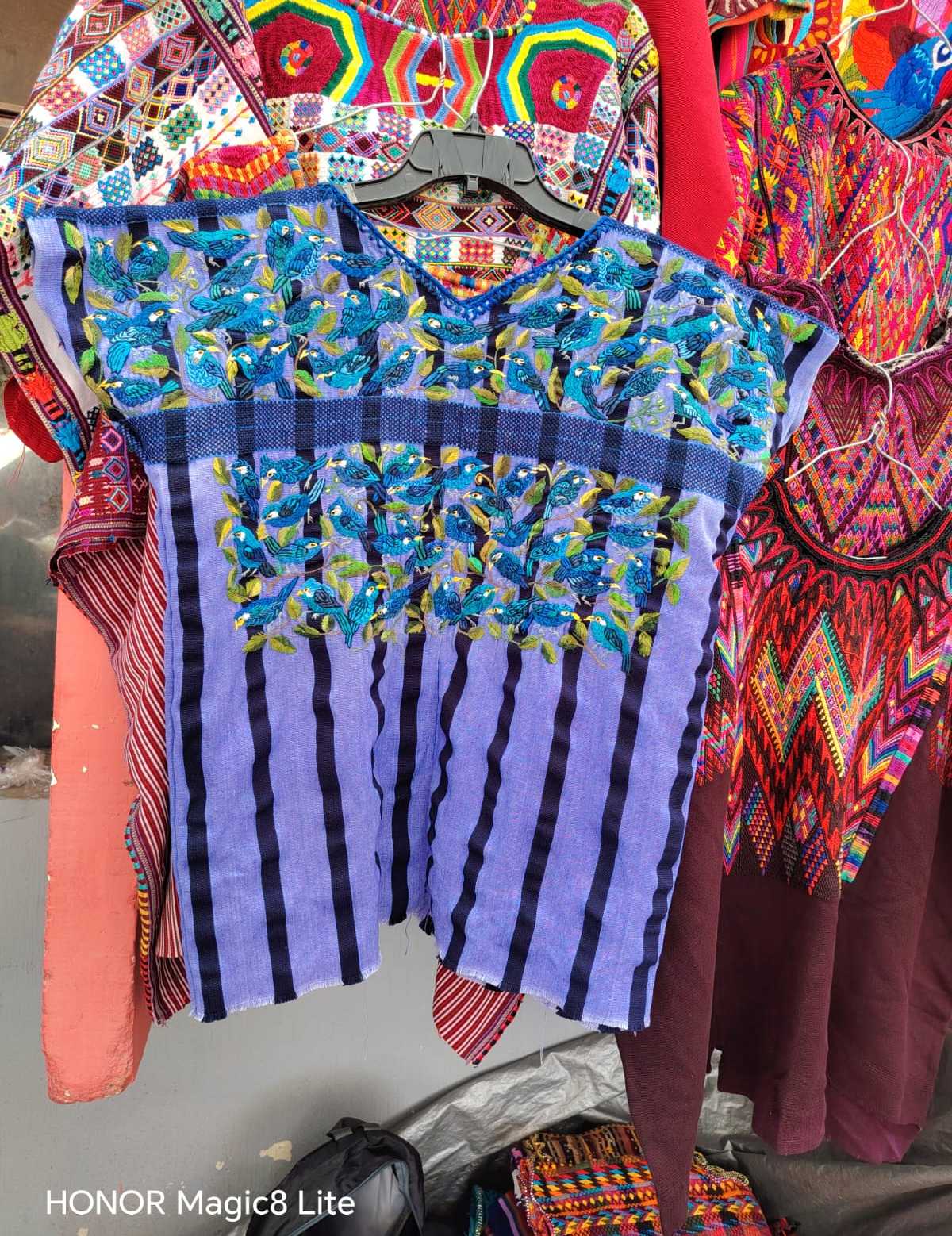Blue and Violet Santiago Huipil #6-208