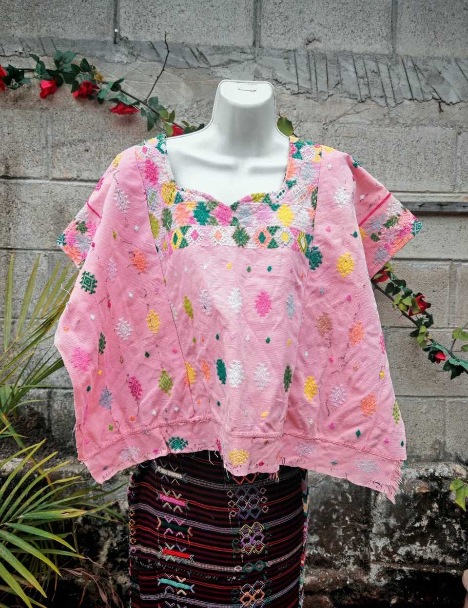 Pink Coban huipil #4-292