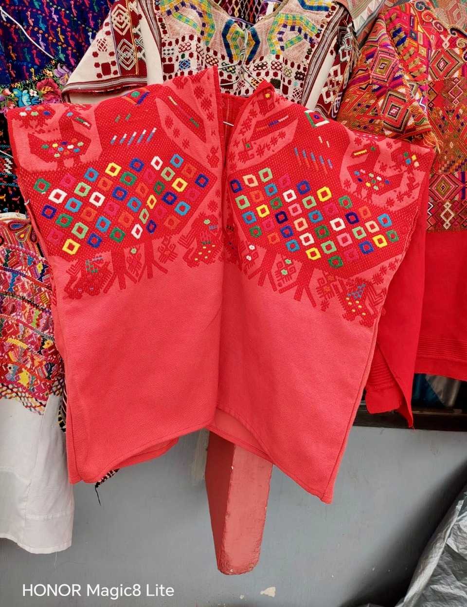 Bright red Nahuala huipil #6-113