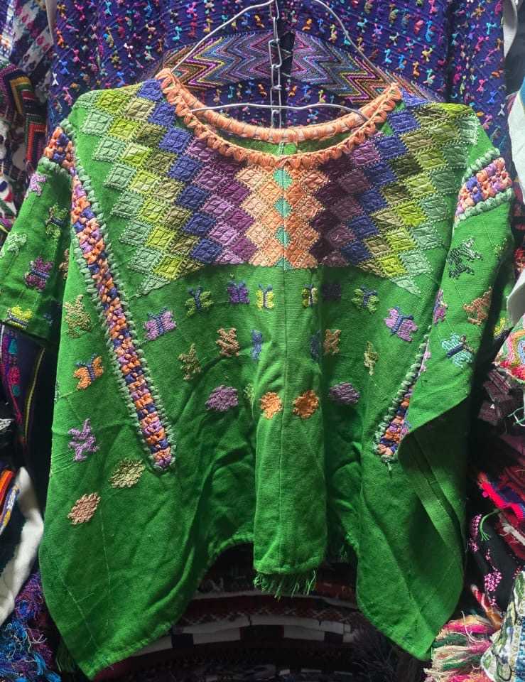 Kelly green Patzicia huipil #2-55