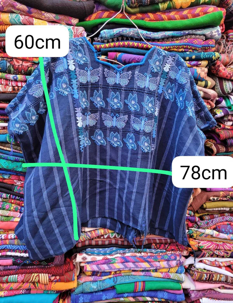 Blue San Lucas Toliman Huipil #1-45