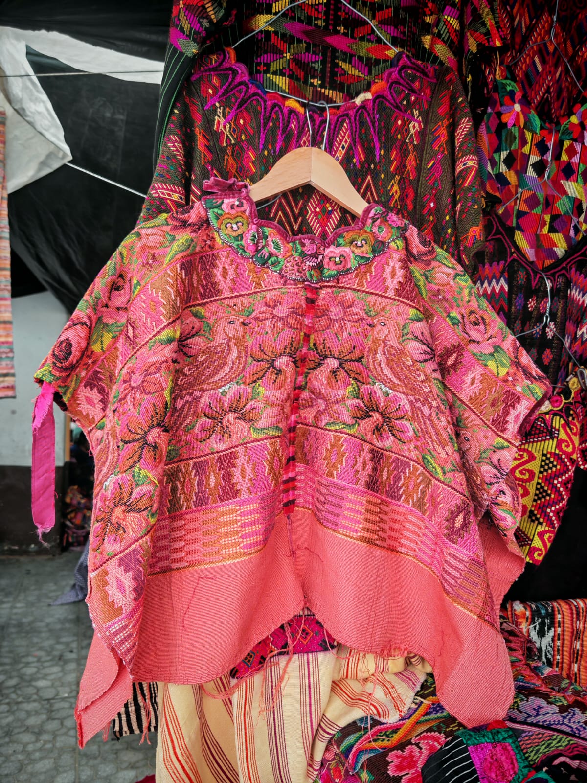 Peach Comalapa huipil for Beverly