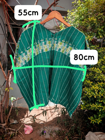 (Reserved for Hannah) Green striped huipil