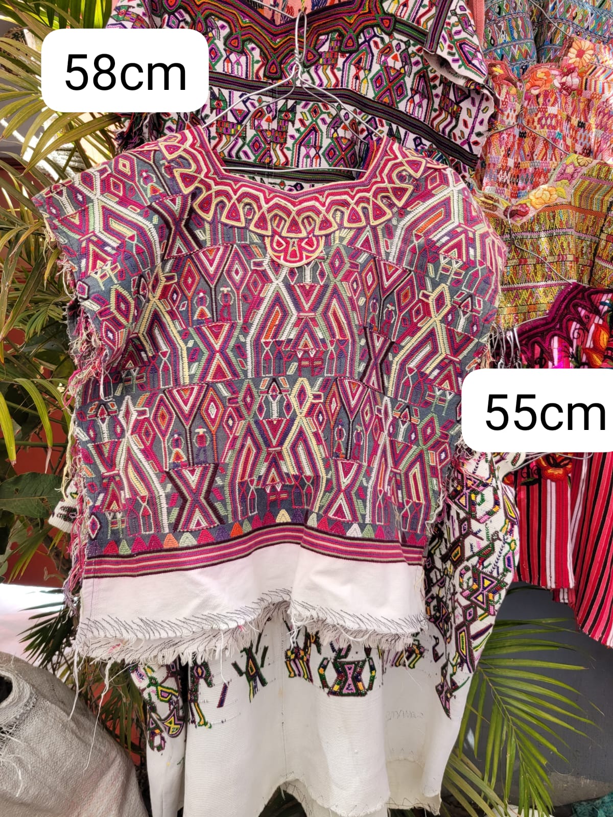 Berry and gold Nebaj huipil for Helen