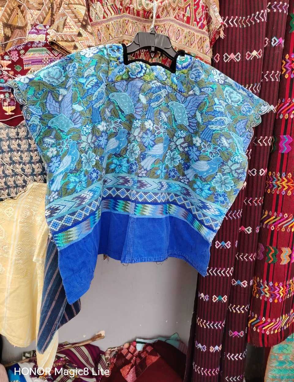 Pretty blue Aguas Calientas huipil #5-336