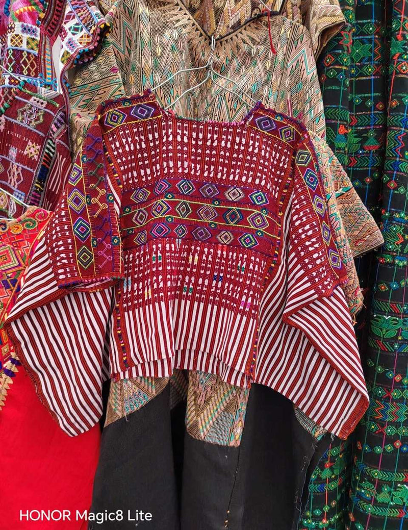 Traditional red Colotenango huipil #5-398