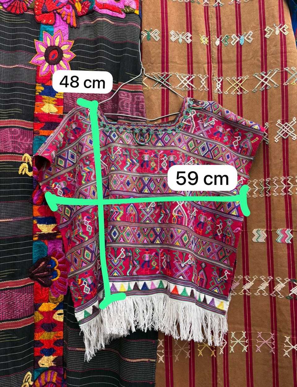 Traditional red Nebaj huipil #4-239