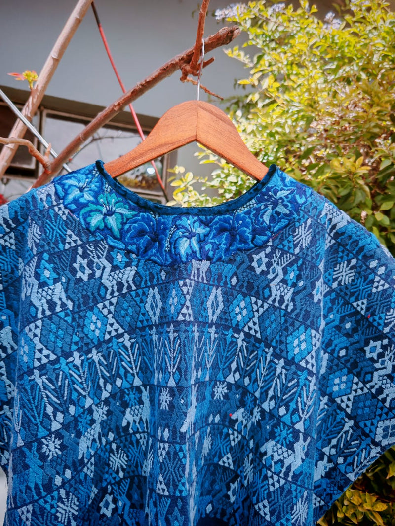 Blue Coban huipil for Sarah