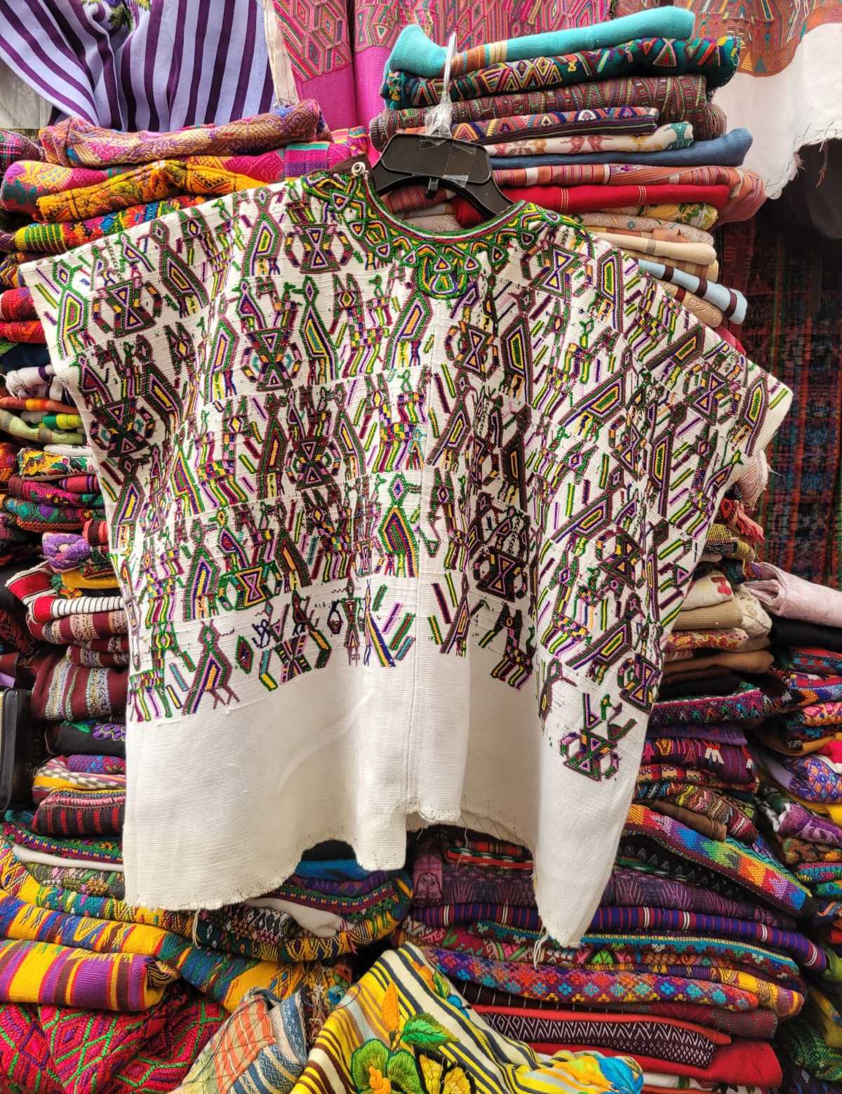 Colourful on ivory Nebaj huipil #3-6