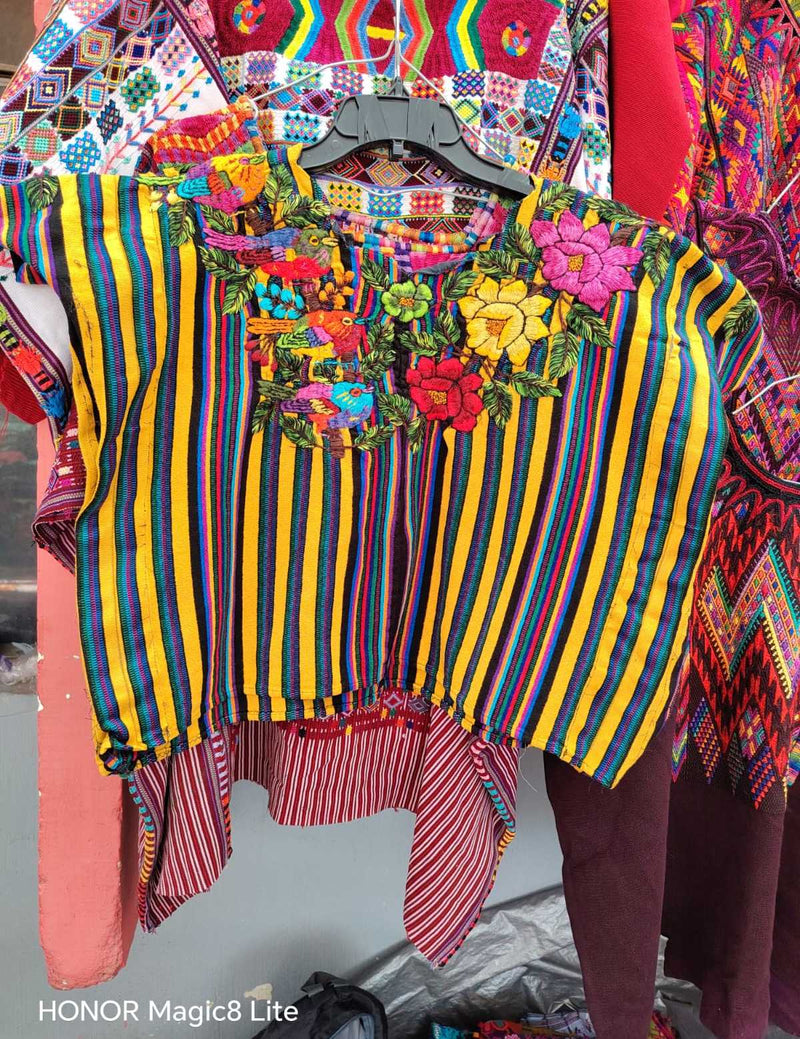 Yellow Striped Santiago Huipil #6-224