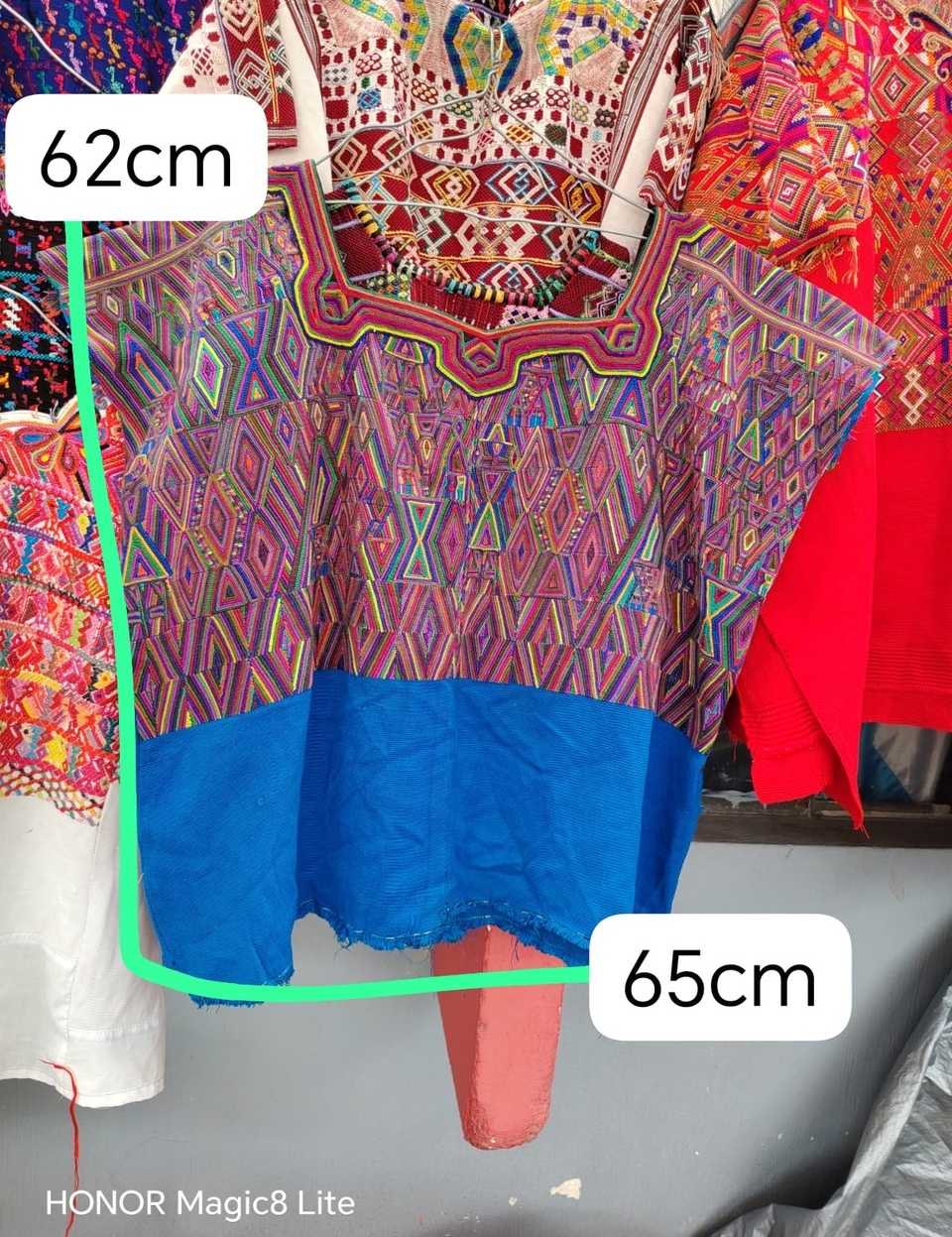 Pink and blue Nebaj huipil #6-112