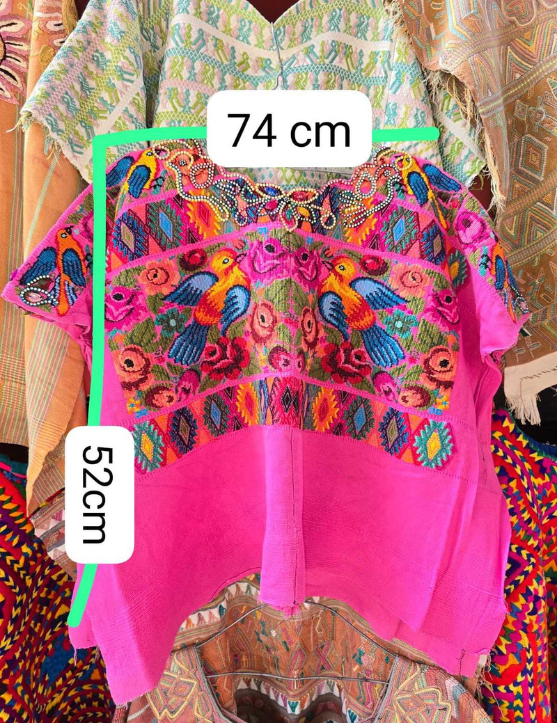 Hot pink Comalapa Huipil #6-250
