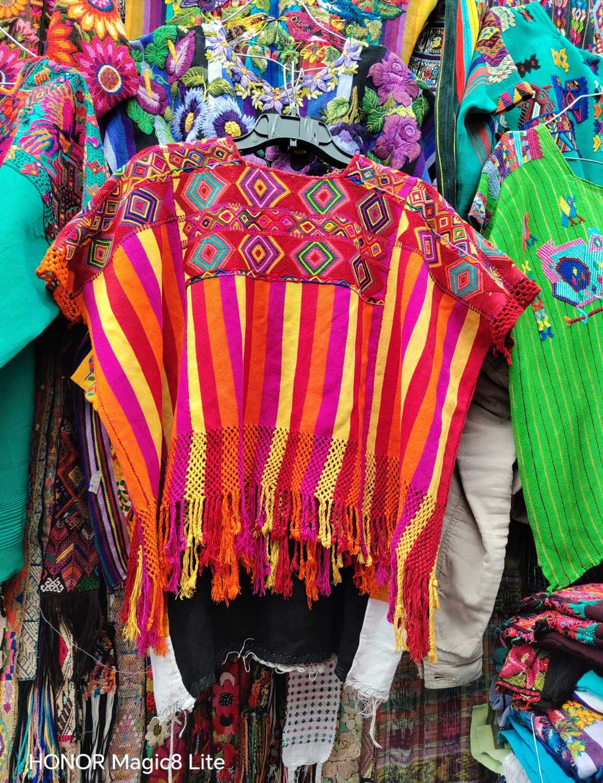 Red and yellow striped Textile: huipil huipil #4-131