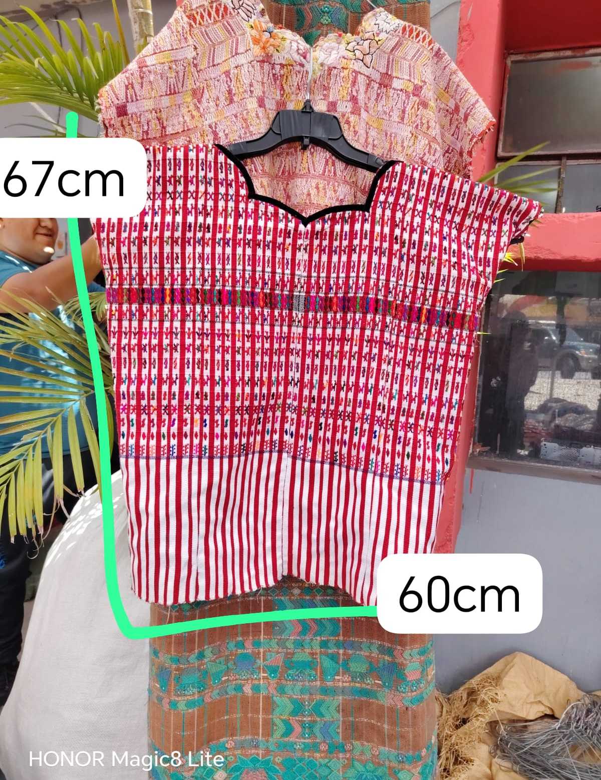 Red and white gingham San Lucas huipil #5-213
