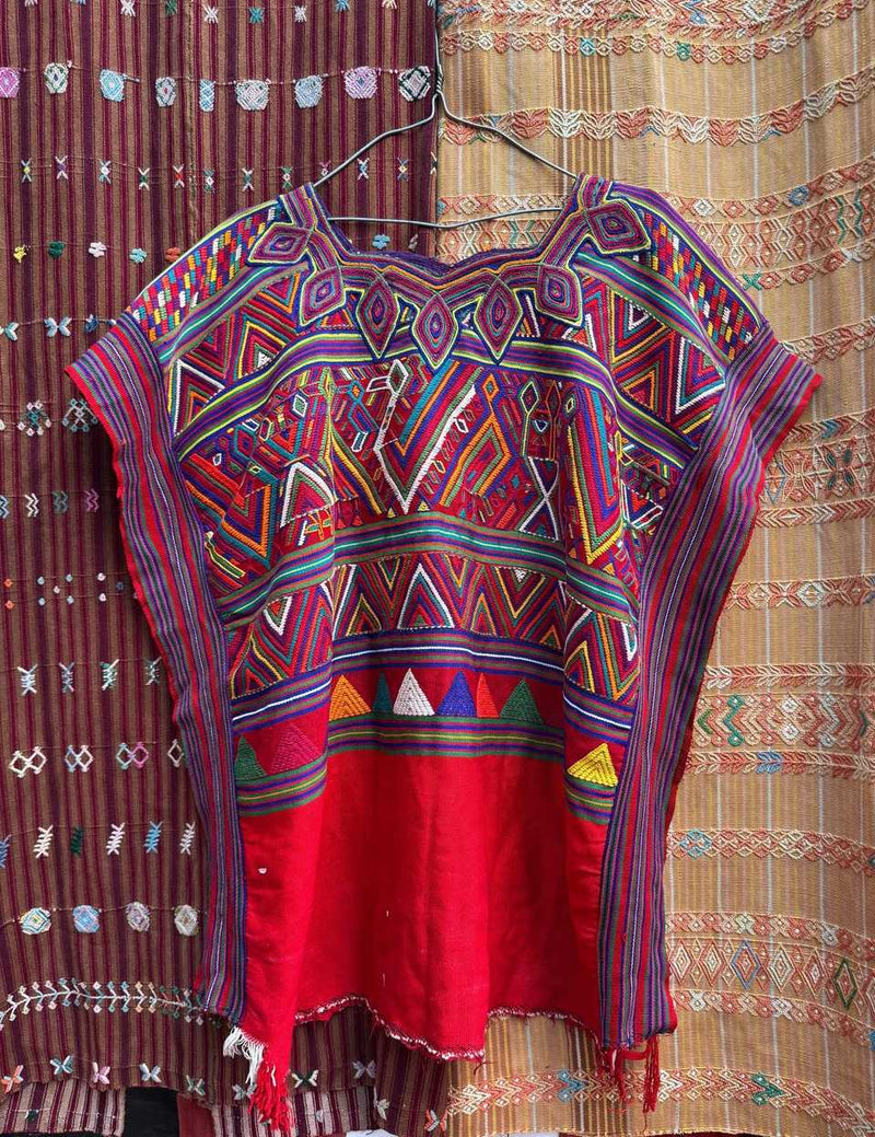 Red and purple Nebaj huipil #5-79