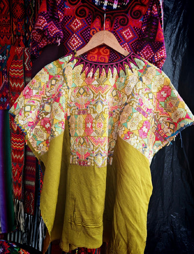 Chartreuse Chichi huipil for April